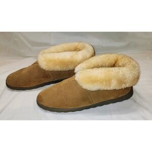 🔥Cloud Nine Sheepskin Men's Suede Ankle Slippers  Indoor & Outdoor Shoes Sz. 13